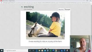 Wonders 1 2 vocab exhausted, exciting, arrived