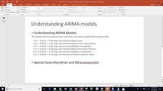 R33 Understanding Non Seasonal ARIMA models using R via RStudio