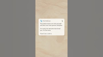 Build Self-Discipline with Tiny Habits