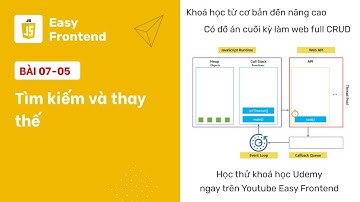 Javascript: 07-05 Tìm kiếm và thay thế