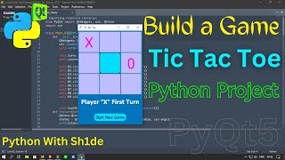 Python Tic Tac Toe Game Build - PyQt5 GUI screenshot 1