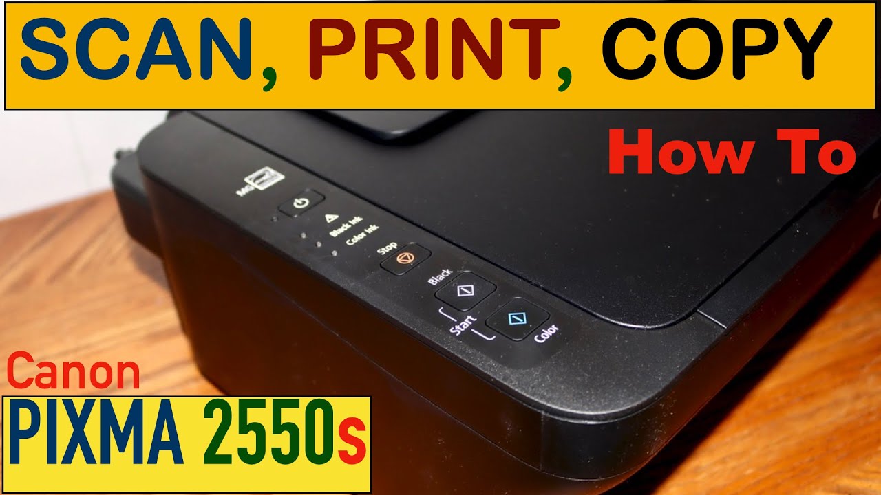eftermiddag Bil dart How To Scan, Print, Copy with Canon PIXMA MG2550s Printer ? - YouTube