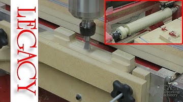 Adjustable Bar Stool - Leg and Threaded Shaft - Wood CNC Project - Legacy CNC Woodworking Machinery