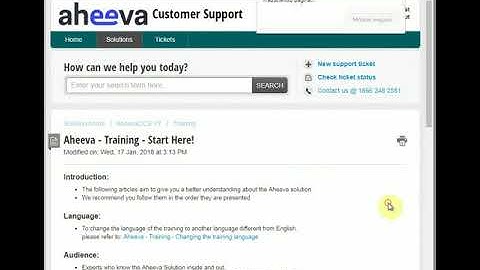 Aheeva - Training - Changing the training language to Spanish