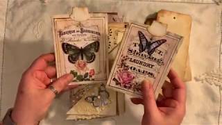 Blank vintage butterfly journals and embellishment kits for sale in my shop