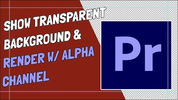 How To See Transparent Background And Render Alpha Channel - Premiere Pro