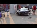 Bugatti Chiron Driving Away from Laguna Seca Gas Pump