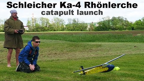 Schleicher Ka-4 Rhönlerche | catapult launch | mini scale (1:8) RC glider | Hranice 2021