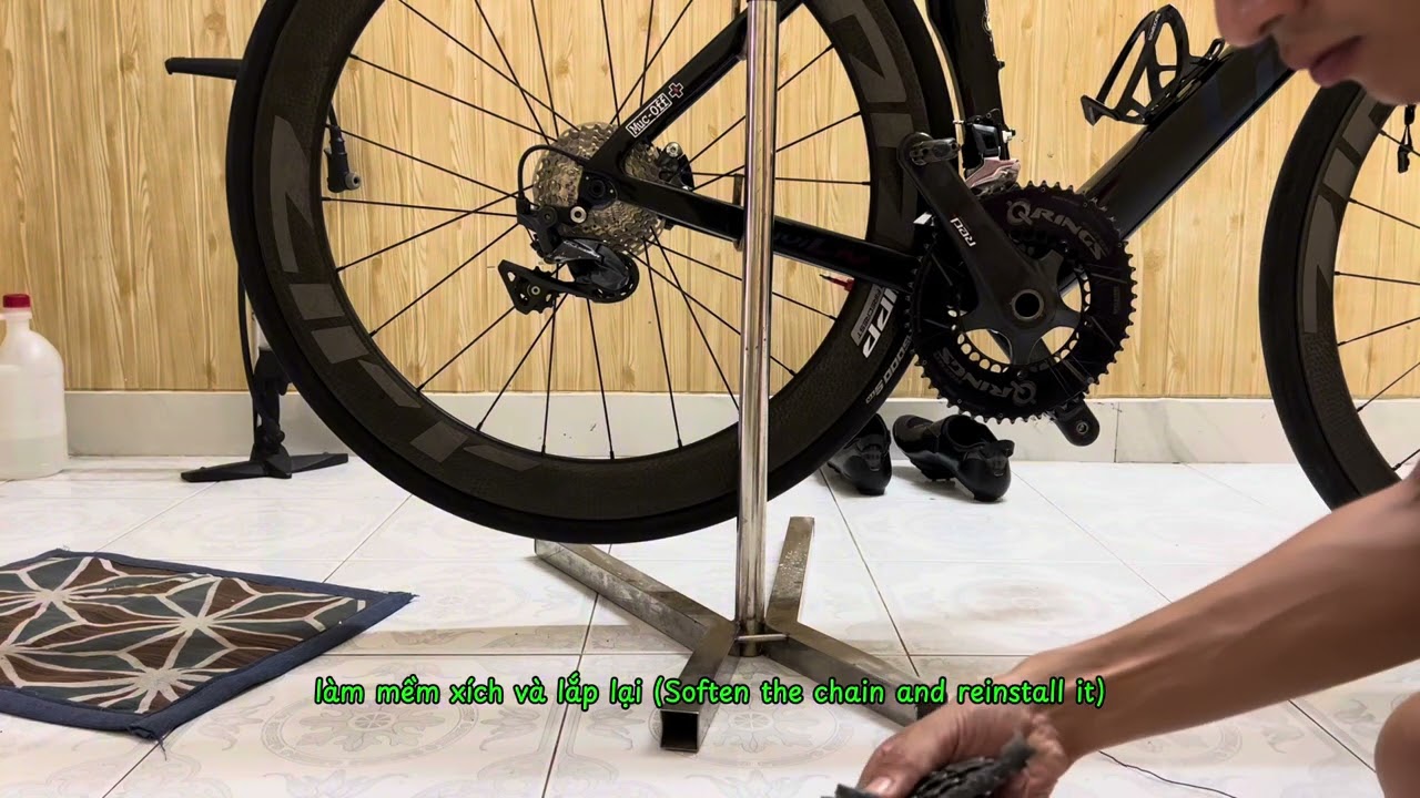 Wax xích với sáp silca (clean chain with silca wax chain)