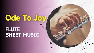 Ode To Joy, sheet music for flute duet.