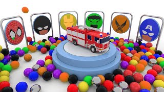 Learn Colors with Surprise Eggs Superheroes and Funny Cars Monster Trucks to Learn Colors