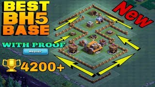 BUILDER HALL 5 (BH5) BASE LAYOUT | TOP BH5 POPULAR TROLL BASE COC WITH REPLAYS | CLASH OF CLANS