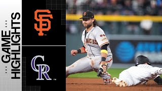 Giants vs. Rockies Game Highlights (9\/15\/23) | MLB Highlights