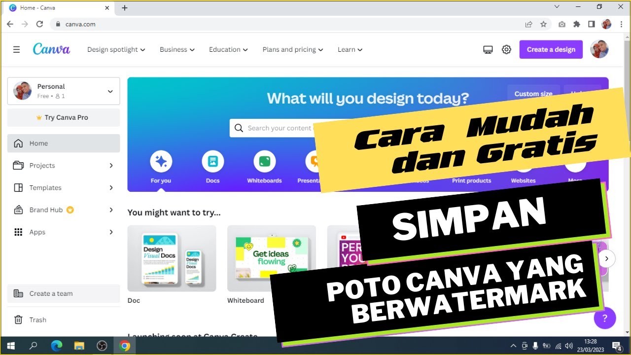 CARA DOWNLOAD GAMBAR DARI CANVA NO WATERMARK YouTube