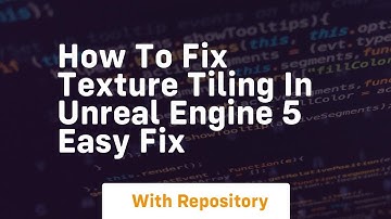 How to fix texture tiling in unreal engine 5 easy fix