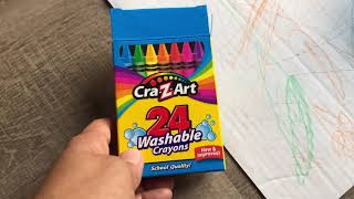 CrazArt Crayons Review #washable #nontoxic #crazart