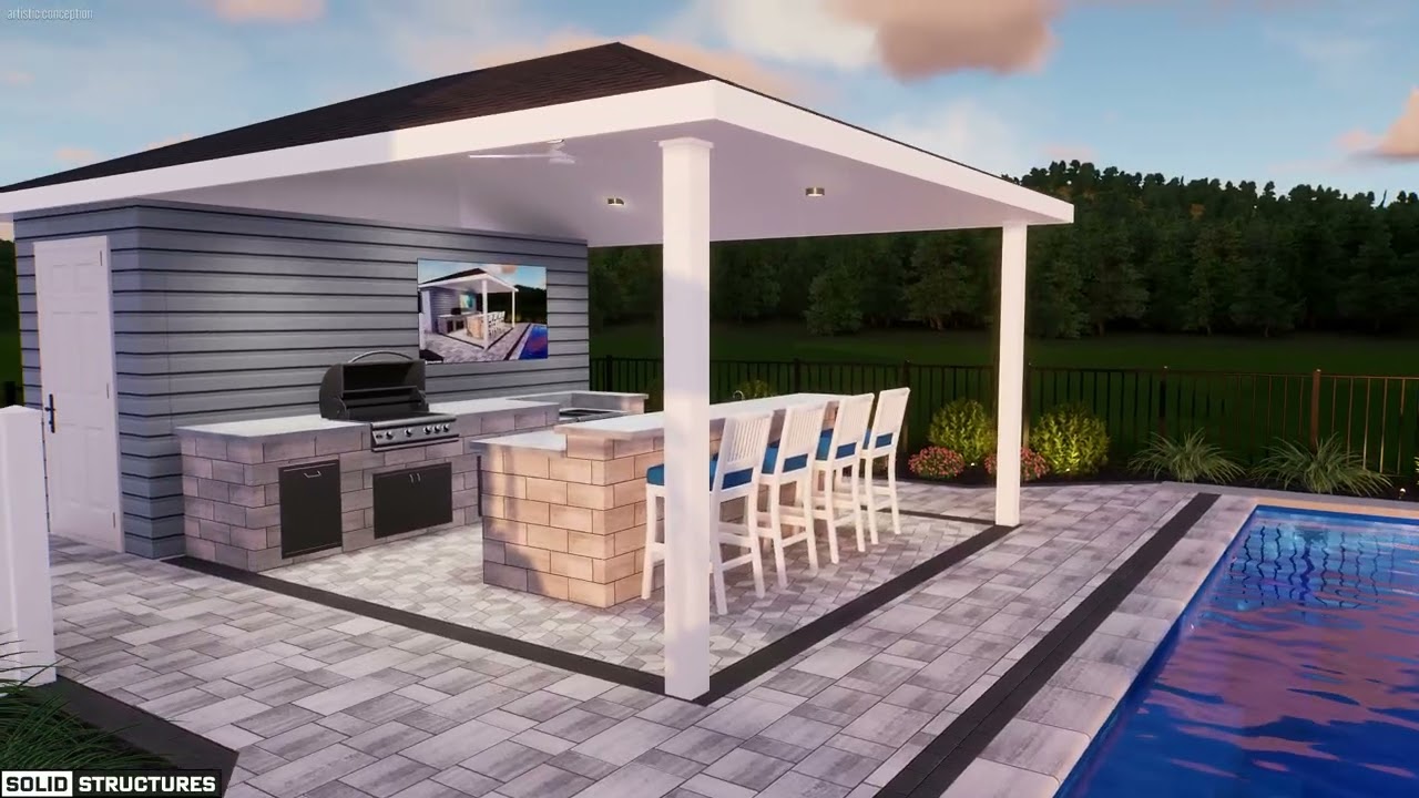 Outdoor Kitchen and Pool design