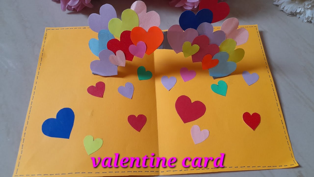Valentines greetings card making idea 
