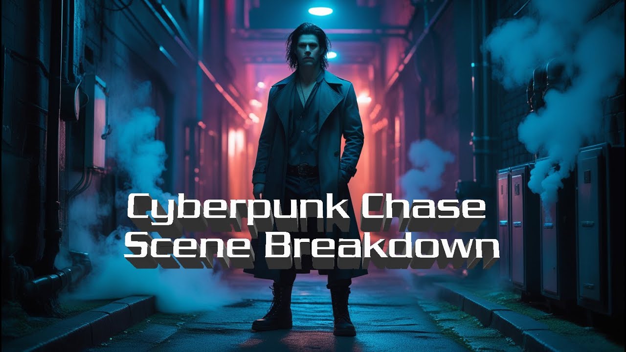 Cyberpunk Chase Scene – High-Speed Escape Through the Neon City