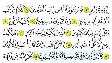 سورة المطففين ١٤ - ١٧ تكرار الاية