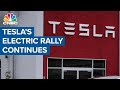 Tesla's electric rally continues as a new contender gears up to join the EV race