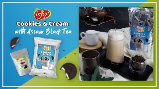 How to make Tea based Cookies and Cream milk tea | inJoy Philippines Official