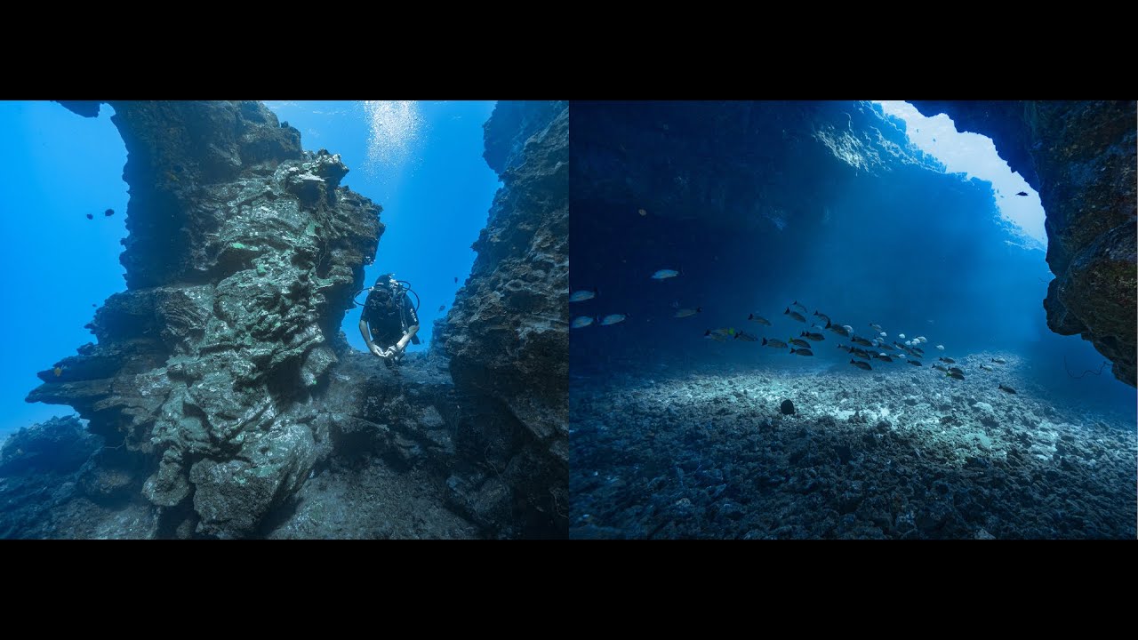 2nd Cathedrals  Lana'i Maui Scuba Diving thru Lava Caverns
