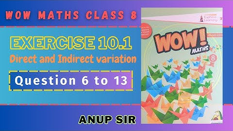 Ex 10.1 Q 6,7,8,9,10,11,12,13 Class 8 wow maths | Chapter 10 Class 8 WOW Maths | ex 10.1 class 8