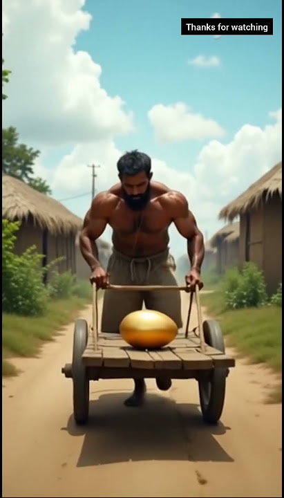 The farmer's hen lays a golden egg 😭 #ai #hen #farmer #shorts