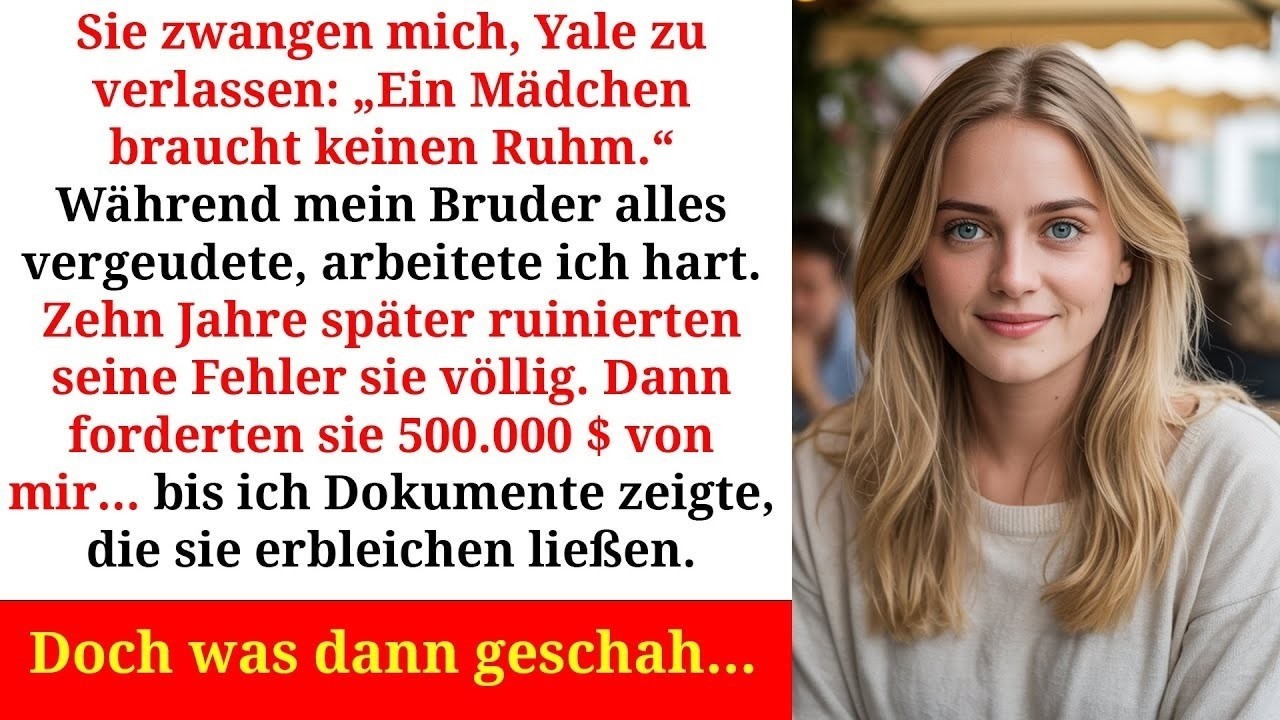 Seděla jsem u slavnostní večeře, kterou máma uvařila, a čekala, že mi konečně pogratulují k přijetí na Yale s plným stipendiem. Místo toho táta odložil vidličku a řekl: „Regino, musíš to...