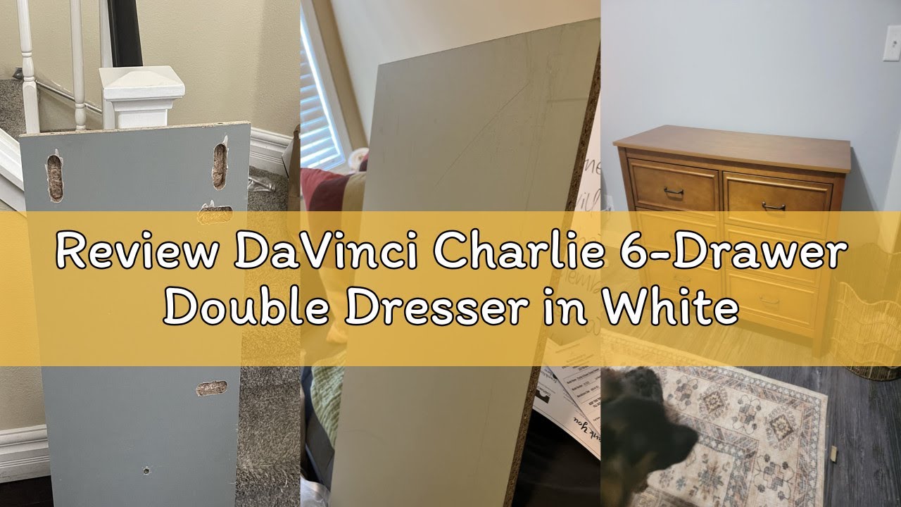 Review DaVinci Charlie 6-Drawer Double Dresser in White - YouTube