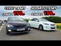 ПСИХ на ТУРБОШЕСНАРЕ НАКАЗЫВАЕТ ИНОМАРКИ. Toyota MARK 2, SOLARIS 1.6, HONDA CIVIC, POLO 1.4T