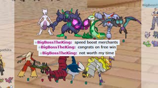FULL SPEED BOOST ABILITY TEAM WAS TOO MUCH FOR THIS KID ON POKEMON SHOWDOWN!!