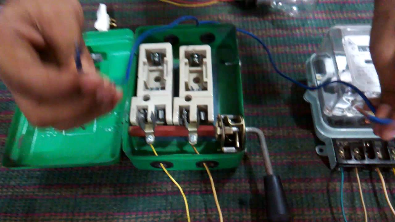 Meter and main switch Connection - YouTube