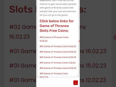 Game of Thrones Slots Zynga Free Coins