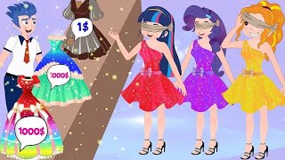 Princess Dress Up Rainbow Skirt & Wedding Dress - Hilarious Cartoon Compilation