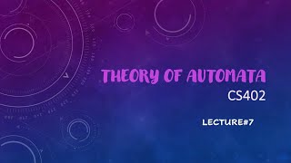 Celebrity lecture#7 | Theory of Automata | short lectures cs402 Wealth