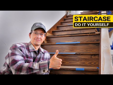 Video: This Was FUN! Building and Finishing the FARMHOUSE STAIRCASE