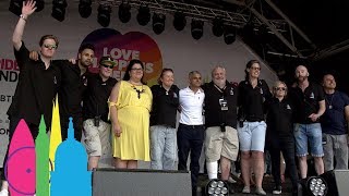 Mayor of London Sadiq Khan, Amy Lame and Board Of Pride In London Say Thank You Mayor of London Sadiq Khan, Amy Lame and Board Of Pride In London Say Thank You