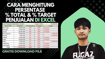 Cara Menghitung Persentase Total dan Target Penjualan di Excel | Belajar Excel Pemula