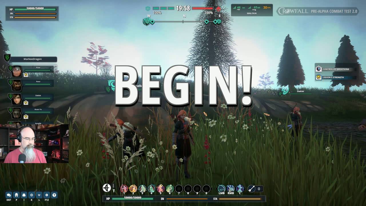1440p Focus on Ranger - Siege Perilous Crowfall Pre Alpha Combat Testing - Live