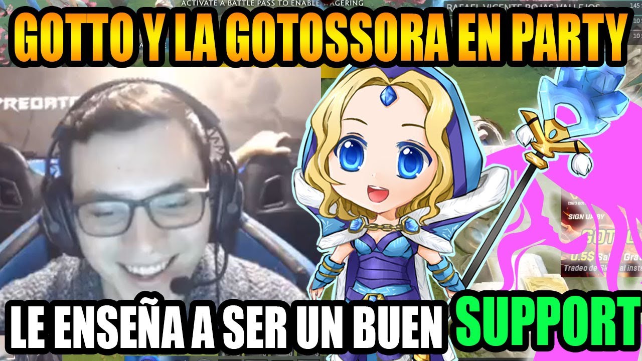 GOTTOSORA Y GOTTOSOR JUNTOS EN PARTY!! LE ENSEÑA A SE UN BUEN SUPPORT CON CRISTAL MAIDEN -  DOTA 2