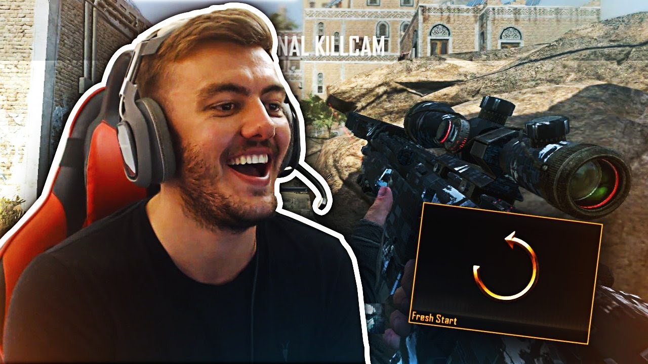 MY FIRST EVER TRICKSHOT WITH THE GHOST CAMO! (FAN RESETS HIS STATS!)