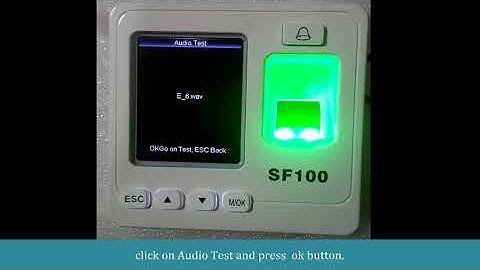 Identix SF100 How to auto test