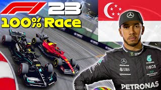 F1 23  100% Race Singapore w/ Hamilton | #SingaporeGP