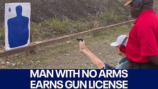 Austin man earns gun license despite having no arms | FOX 7 Austin