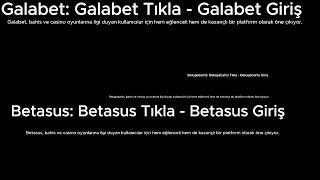 Galabet - Belugabahis - Betasus