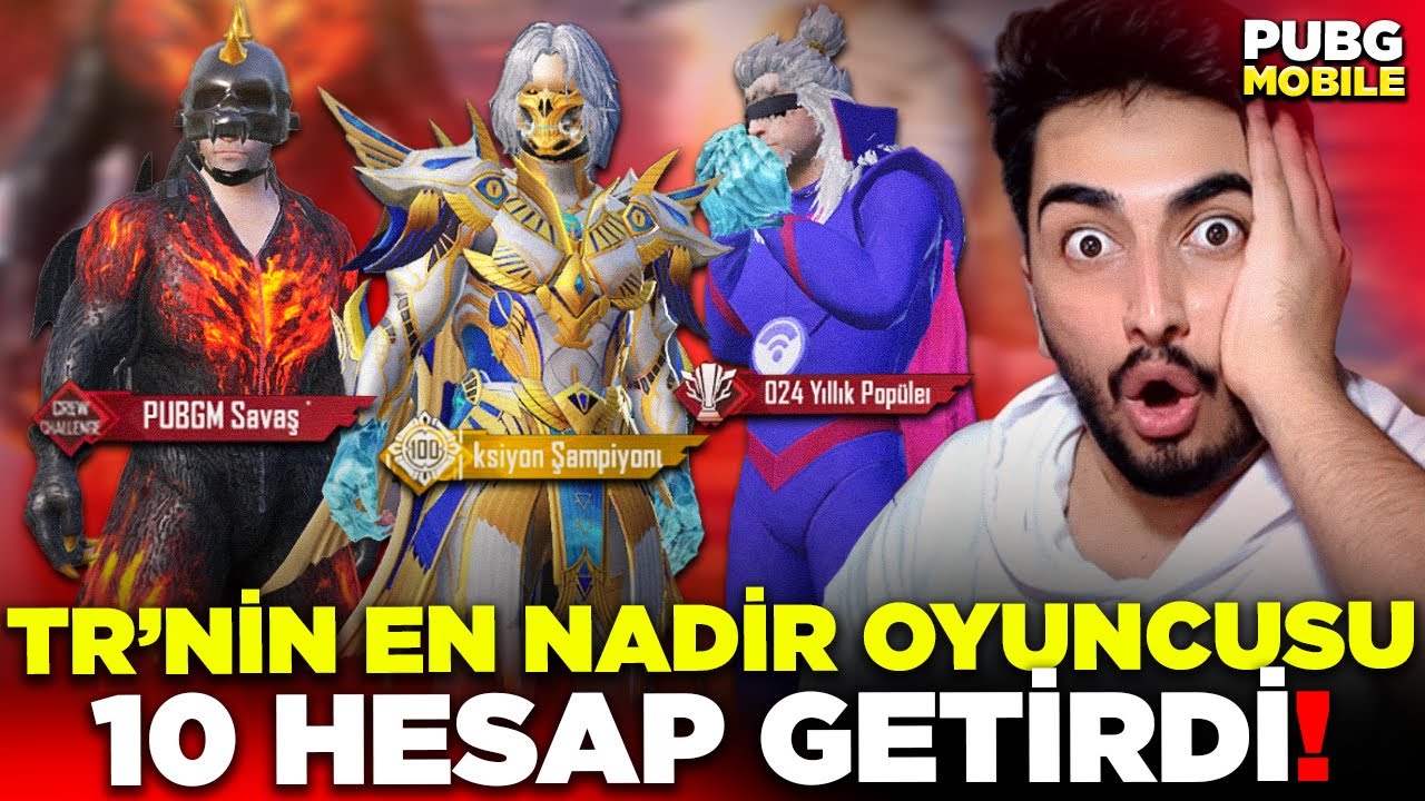 TR 'NİN EN NADİR OYUNCULARINA KAFA TUTTUM! (10 TANE NADİR HESAP GETİRDİ!) PUBG Mobile