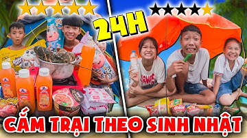 Thử Thách 24H Cắm Trại Nhiều Tiền Vs Ít Tiền Theo Màu Trắng Cam ❤ KN CHENO Chị Hằng