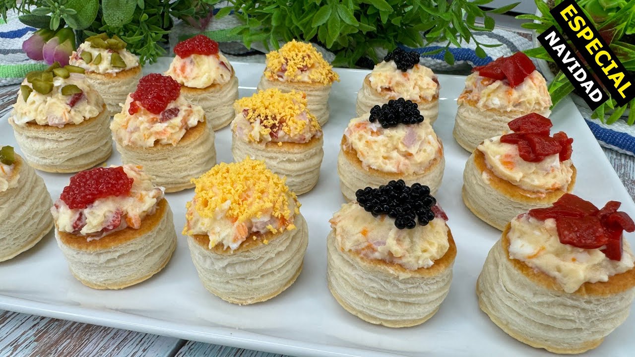 VOLOVANES RELLENOS - Aperitivos Fáciles y Rápidos Para Navidad - 🤩BRUTAL 🎉🎉🎉
